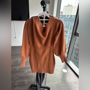 Orange Sweater Dress